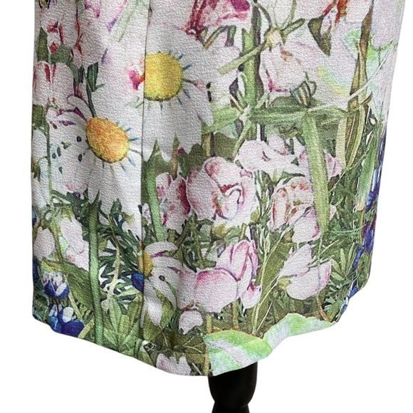 Molly Bracken White Floral Shift Dress Short Sleeve Pockets Small - Picture 9 of 15